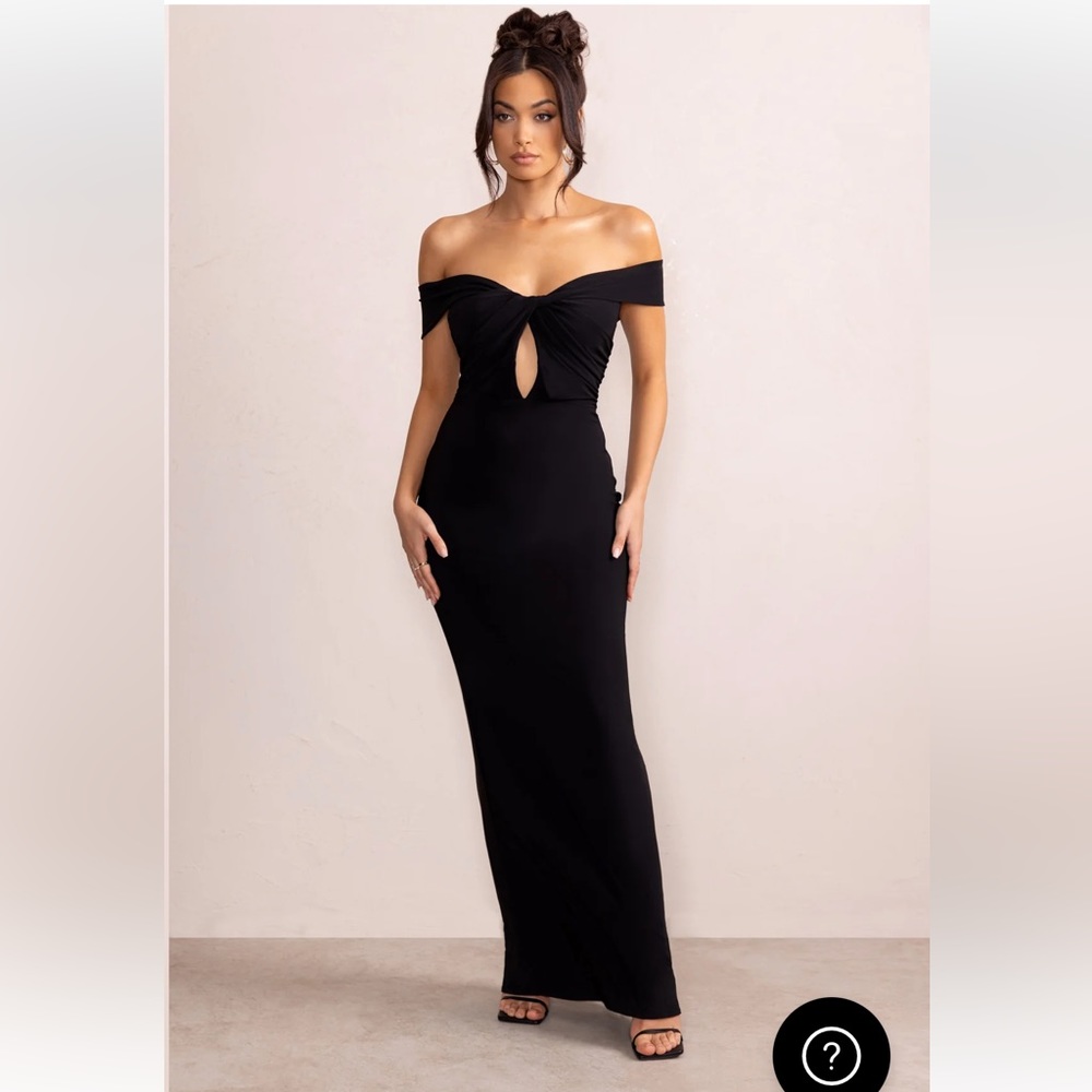 Club L London ARIELLA Bottle Green One Shoulder Twist Front Maxi Dress